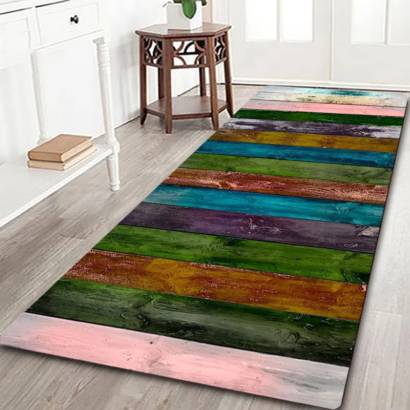 

Floor Mat for Kitchen Long Rug Print Carpet Decor Entrance Mats Runner Bath Modern Traditional Washable Light Flower Fabric 3d