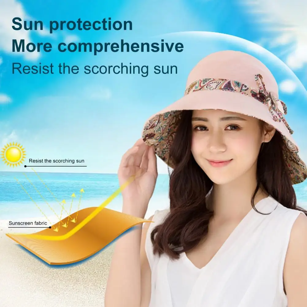 

Шляпа Солнцезащитная Женская двусторонняя, модная пляжная шапка с большим полям, дышащая, для путешествий, летняя