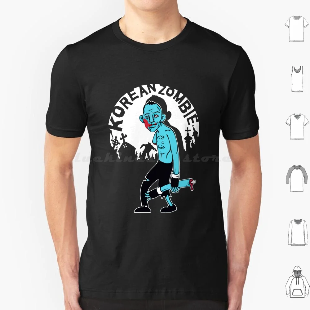 Корейская футболка с изображением зомби Чан Сун Джун 6Xl хлопковая крутая