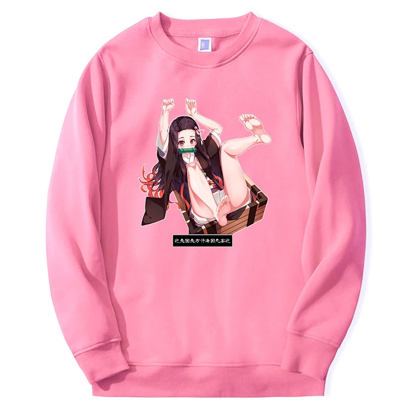 Толстовка мужская оверсайз с капюшоном и принтом рассекающий демонов