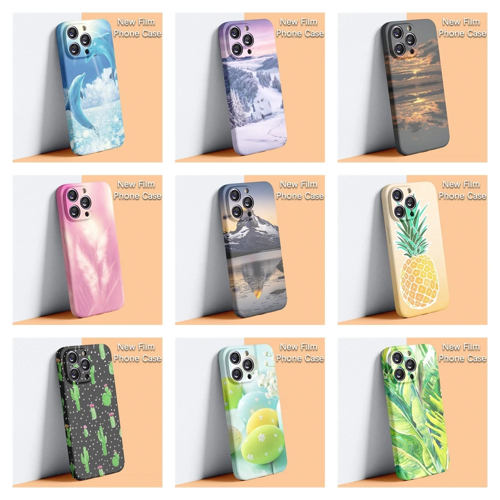 Жесткие чехлы для iPhone 14 13 12 Mini 11 Pro XS Max XR X 8 7 Plus SE2020