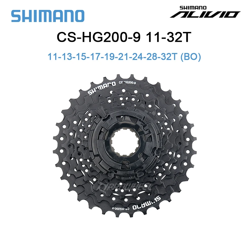 Кассета Shimano HG200 для горного велосипеда 9 скоростей 11-32T 11-36T S маховик кривошипная