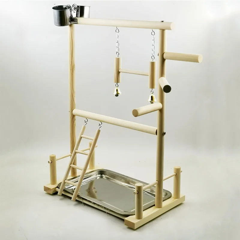 

Parrot Double decker Stand Wooden Stand Amusement Park Bird Stand Pole