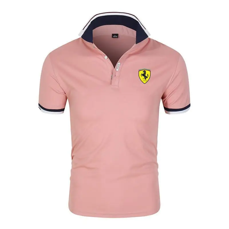 

2022 Summer New Polo Shirt Breathable Brand Printing Fashion Men's Fashion Clothing Splicing Lapel Casual