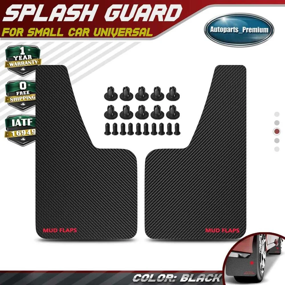 

2x Black Universal Splash Guards Mud Flaps Mudguards for Chevy Audi BMW Honda