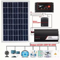 12v24v solar panel system 18v 20w solar panel battery charge controller 800w1000w solar inverter kit complete power generation