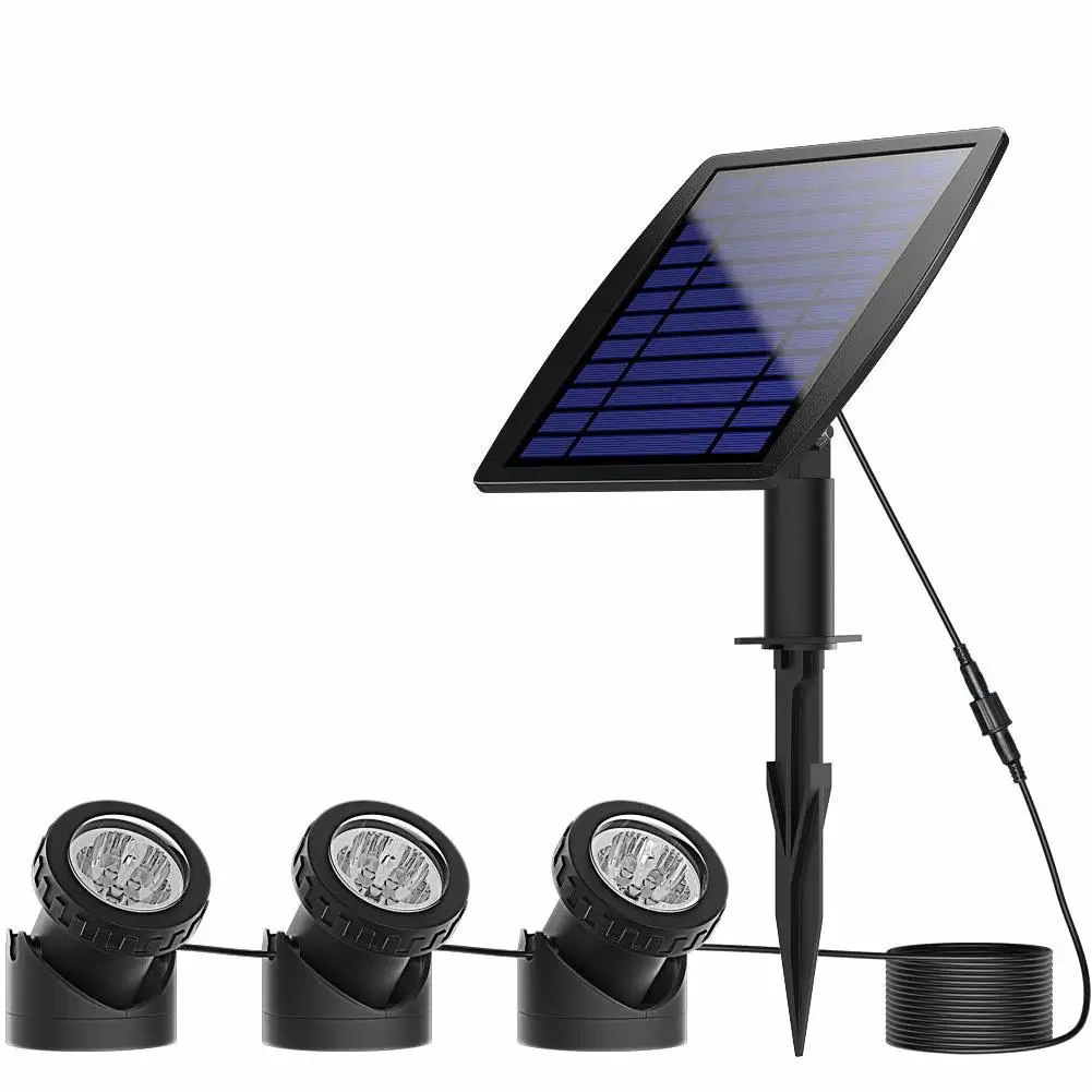 S LED Solar Pond Spotlights IP68 Waterproof solar Lights for Pond,Garden,Landscape,Fountain,Outdoor,Lawn