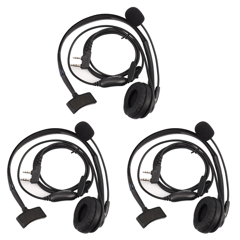 

Botique-3X 2-Pin Headphone Headset TK220 For Jianwu Baofeng UV-5R BF-888S Retevis H777 PUXING TYT Interphone C9009