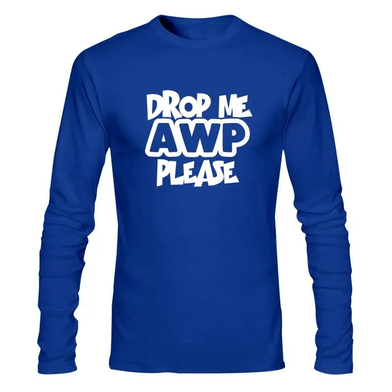 Мужская одежда Drop Me AWP пожалуйста-CSGO футболка Counter Strike Go с принтом хлопковая