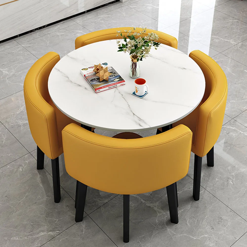 

Белый офисный обеденный стол, маленький кухонный стол для ресторана, экономящий пространство, Новый классический дешевый стол, кухонная мебель