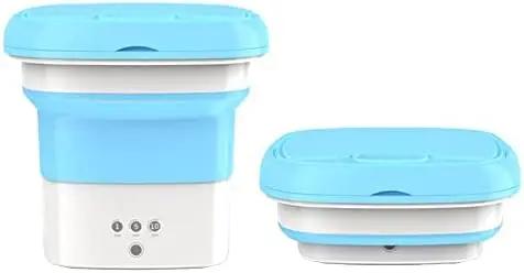 

Portable Washing Machine for Travelling, Camping, Apartment - Lightweight Collapsible for Baby Clothes, Underwear or Small Items