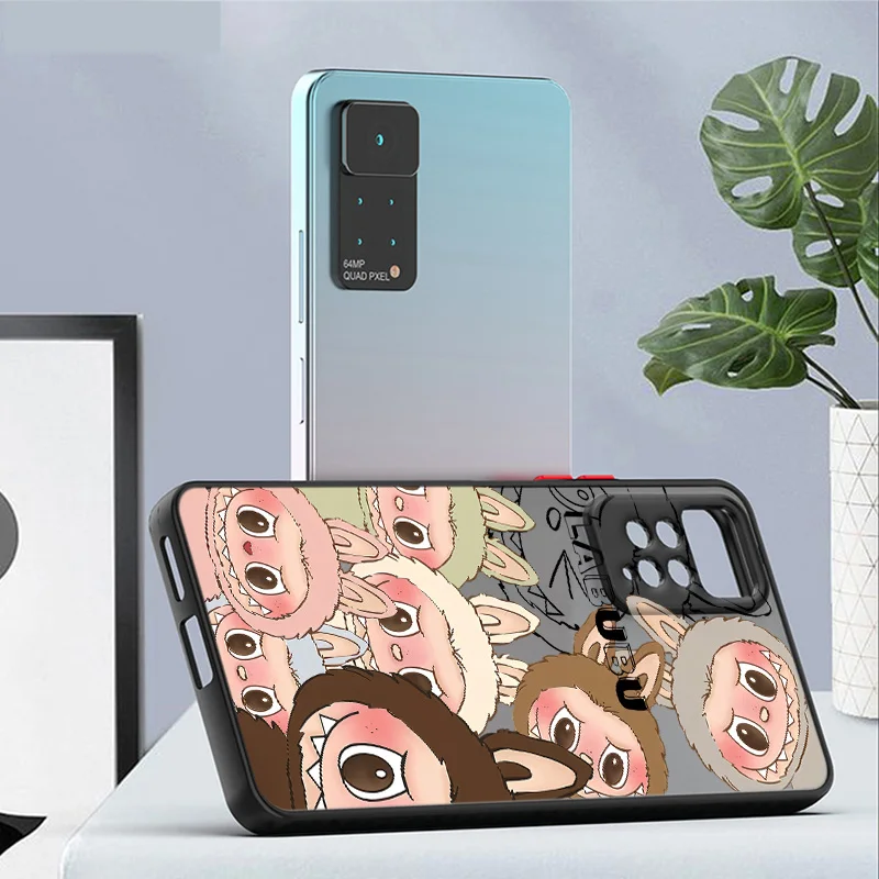 Новый чехол для телефона Kawaii Cute Labubu Xiaomi Redmi Note 13 12S 12 11T 11 11S 10S 10 9T 9S 9 матовый