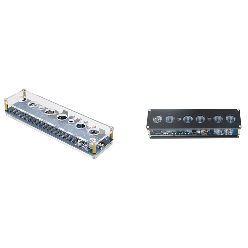 

12 В постоянного тока STM8S005V 1A IN14 Nixie трубка цифровые светодиодсветодиодный электронные часы PCBA печатная плата часы лампа RGB чип USB с чехлом