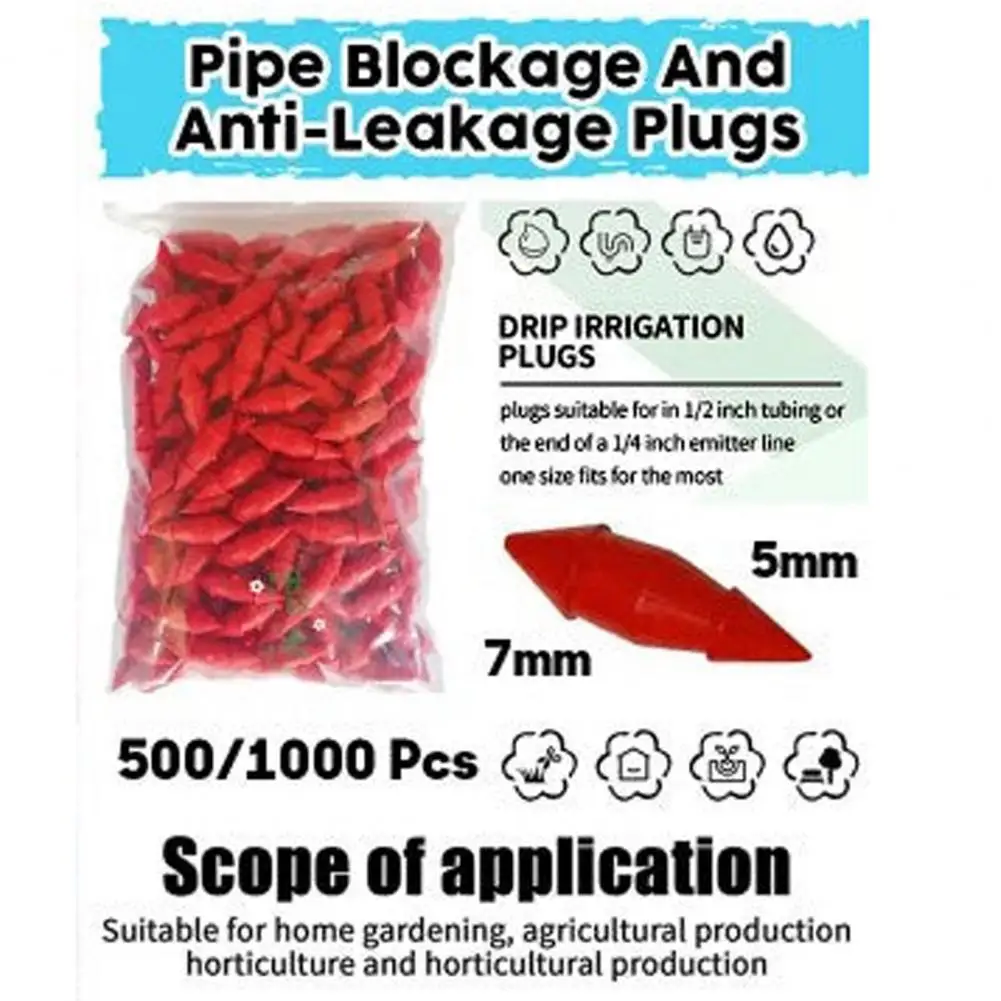 

Leakage Plug 500Pcs Practical Multi-purpose Long Lasting 5mm/7mm Goof Hole Closure Drip Irrigation Blockage Lawn Supplies