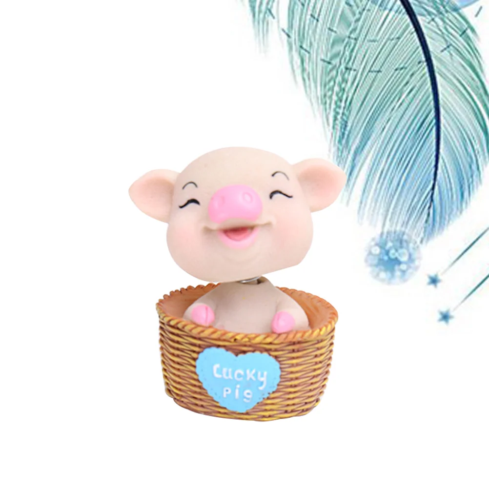 

1pc Creative Decorative Dashboard Ornament Shaking Head Cartoon Nodding Figure for Home