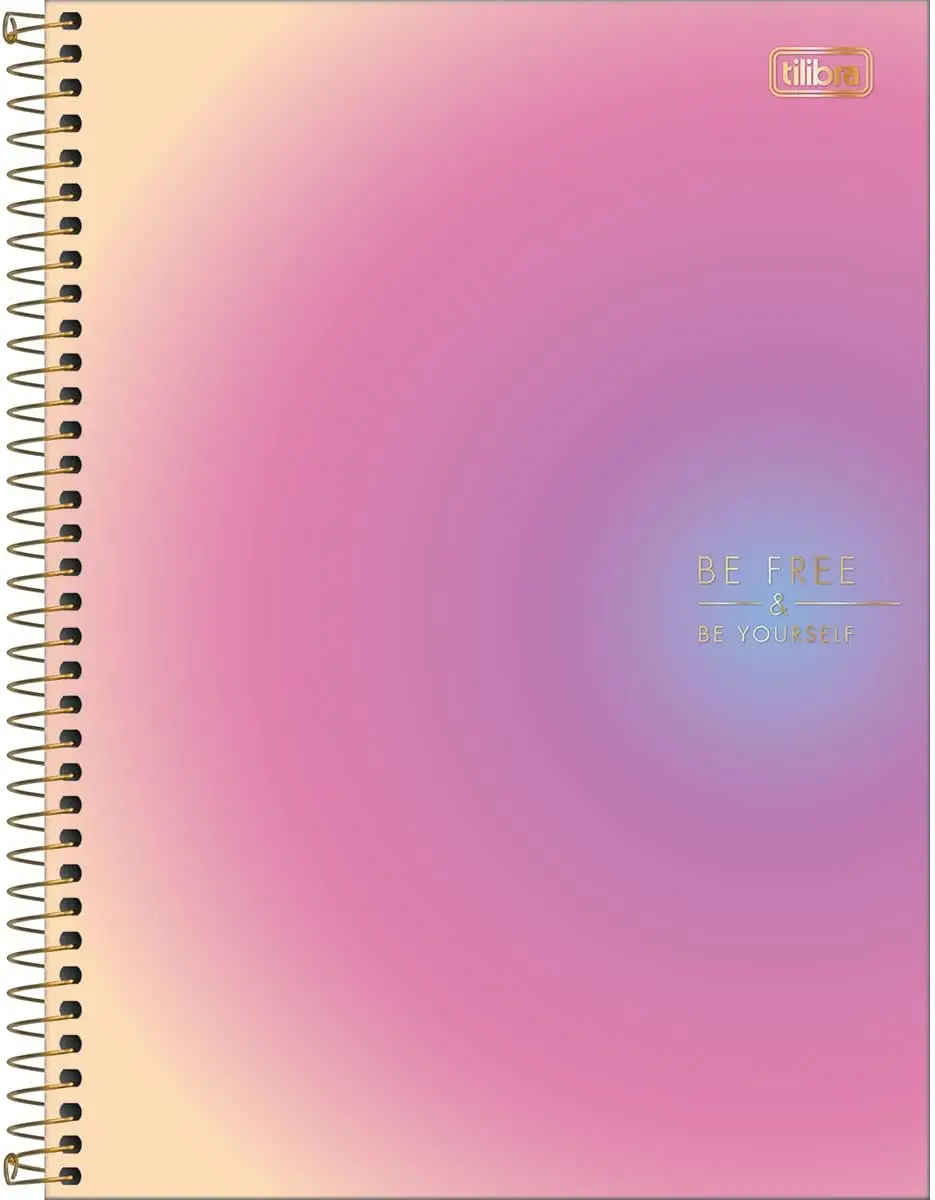 

2023 Caderno Espiral Capa Dura Universitário 10 Matérias Great 160 Folhas - Roxo e Amarelo Degradê - notebooks com frete grátis