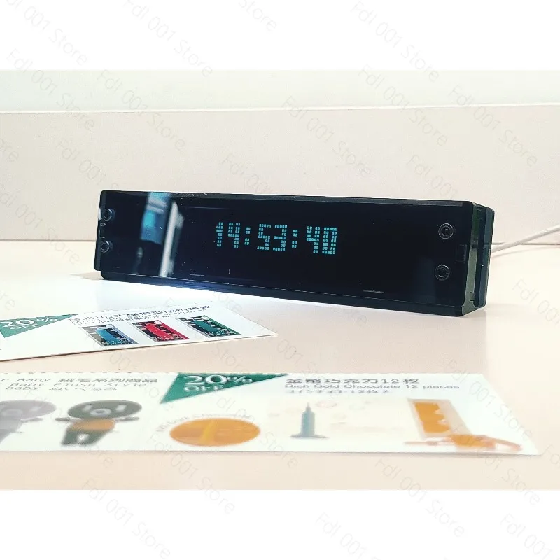 Настольные часы VFD с цифровым LED-дисплеем, вакуумно-флуоресцентным экраном и Wi-Fi-управлением (art.: 3920db508f3dd) - 3920db508f3dd