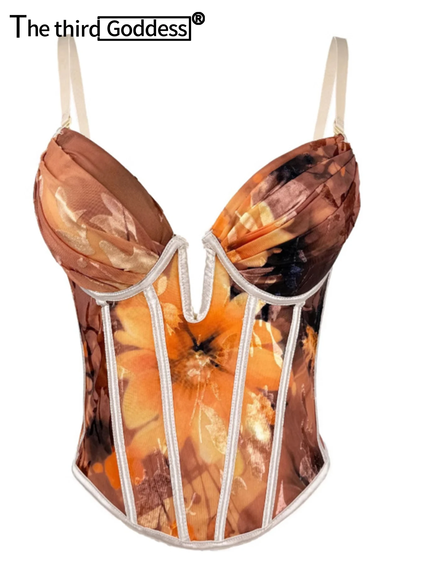 Женский укороченный топ на бретелях