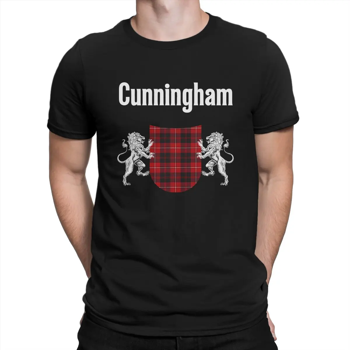 

Whiskey Wine Drinks Men's TShirt Cunningham Clan Scottish Name Coat Of Arms Tartan Fashion T Shirt Harajuku Sweatshirts New