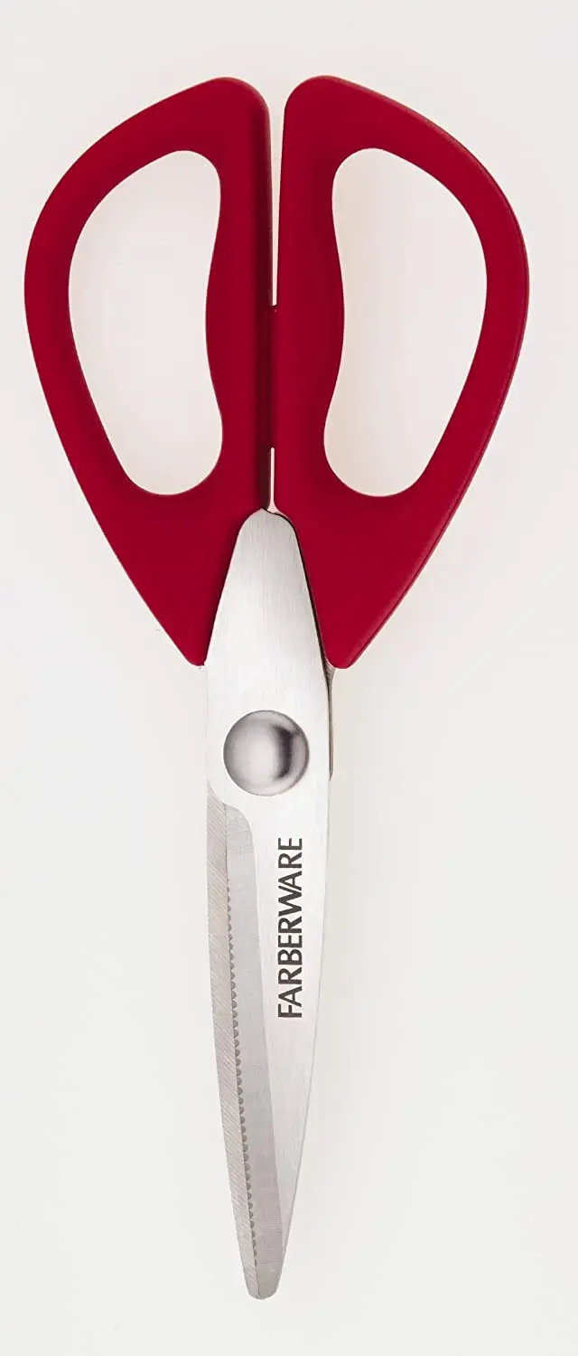 

Professional Stainless Steel Kitchen Scissors, Red kitchen scissors bird cutting vegetable meat chicken bone fish beer opener