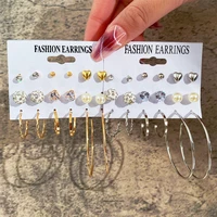 simple personalized earrings crystal pearl earrings metal ear studies fashion jewelry