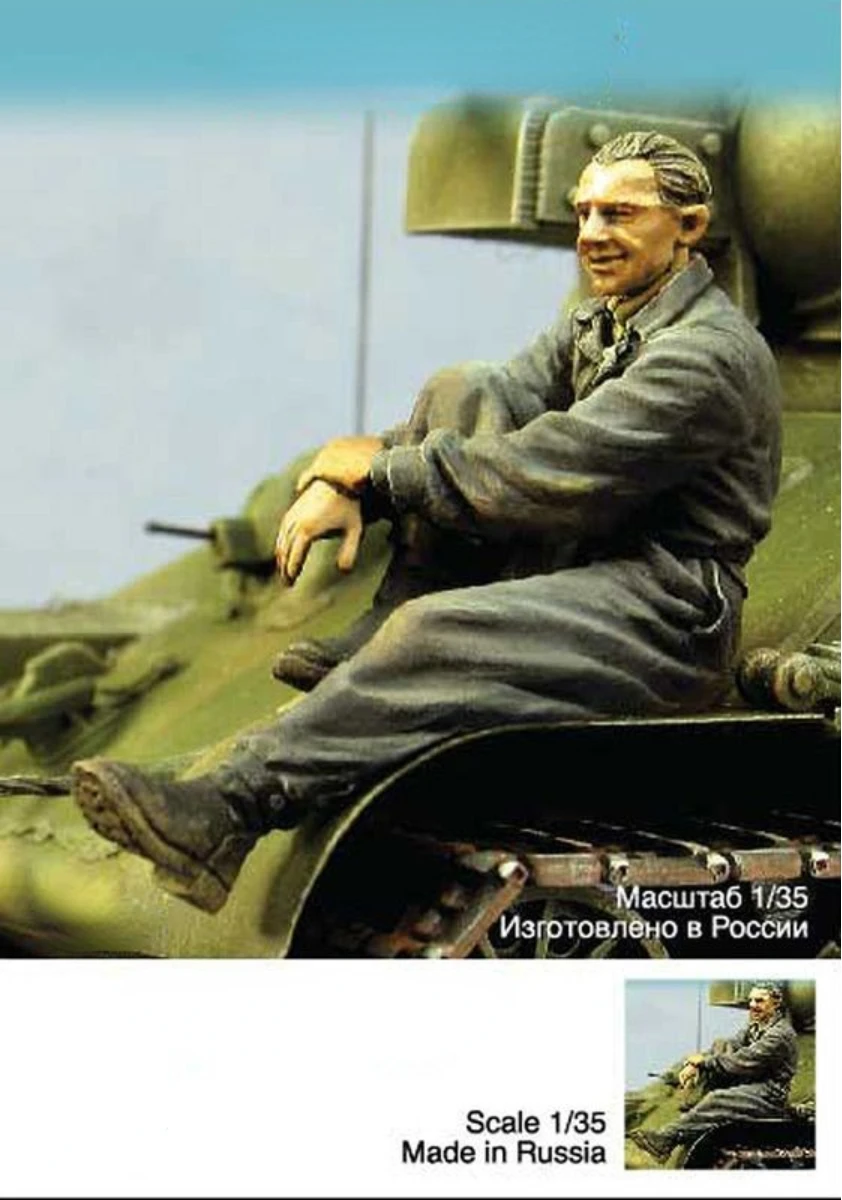 

1:35 Scale Die Cast Resin Figure Model Assembly Kit Soviet Tank Crew Unpainted Free Shipping