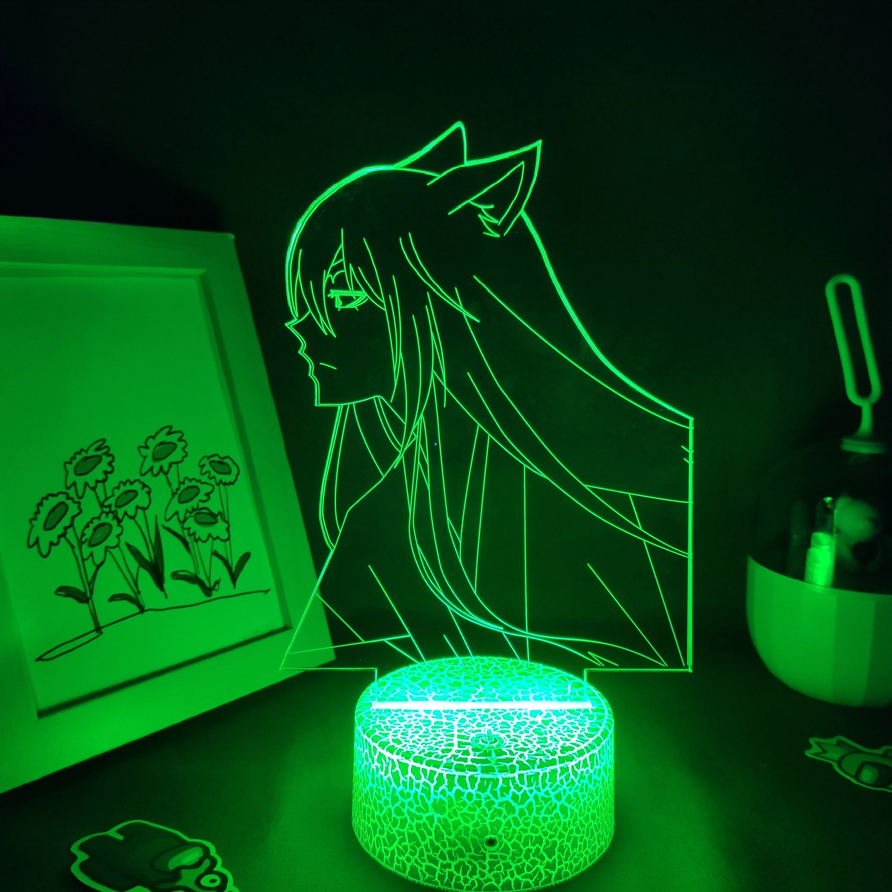 Kamisama Kiss Love Аниме Фигурка Tomoe 3D лампы светодиодсветодиодный ночники Неоновые RGB