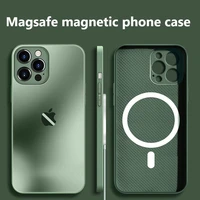 ultra clear built in magnetic phone case for iphone 13 12 11 pro max mini 7 8 plus x xs xr magsafe protective cover