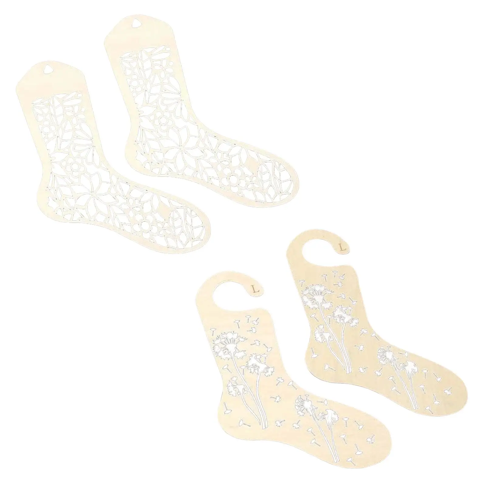 1 Pair DIY Wooden Sock Blockers Stretchers Stocking Display Hand Knitting Mold Crochet Weave Yarn Crafts Beginners
