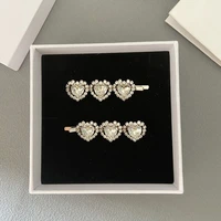 timeless wonder crystal zirconia heart hairpins women hair jewelry bridal designer luxury brand sweet top ins rare gift 2766