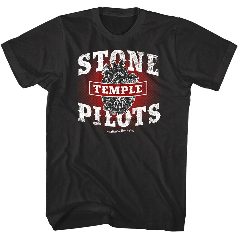 Мужская футболка с надписью Stone Temple Pilots Heart with Chester Bennington |