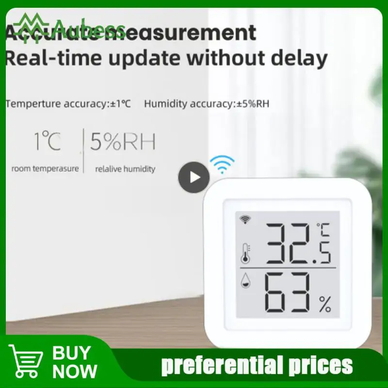 

With Temperature Humidity Sensor Smart Life Mini Zigbee Gateway Remote Control App Control Wireless Hub Tuya Smart