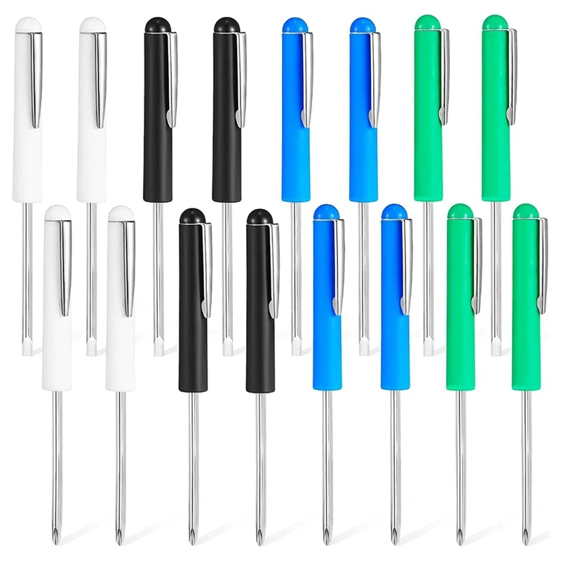 

LICG 16Pcs Pocket Screwdriver Mini Tops,With Clip Magnetic Pocket Screw Driver Double For Mechanical Electrician Technician