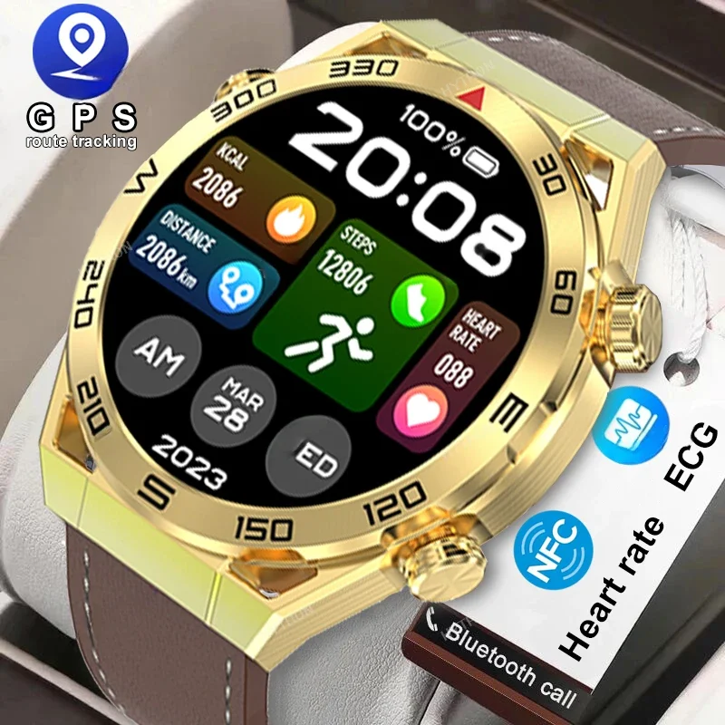 

2023 New Business Ultimate Smart Watch for Huawei Men Bluetooth Call Compass NFC 100+ Sprots Smartwatch Waterproof wear Watches