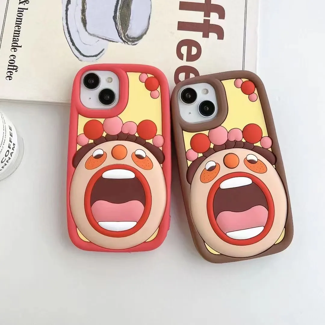 

Silicone Ahhhhhh Crazy Cartoon Someone Mobile Phone Case For iPhone 11 12 13 Pro Max 14 Plus Anti-drop