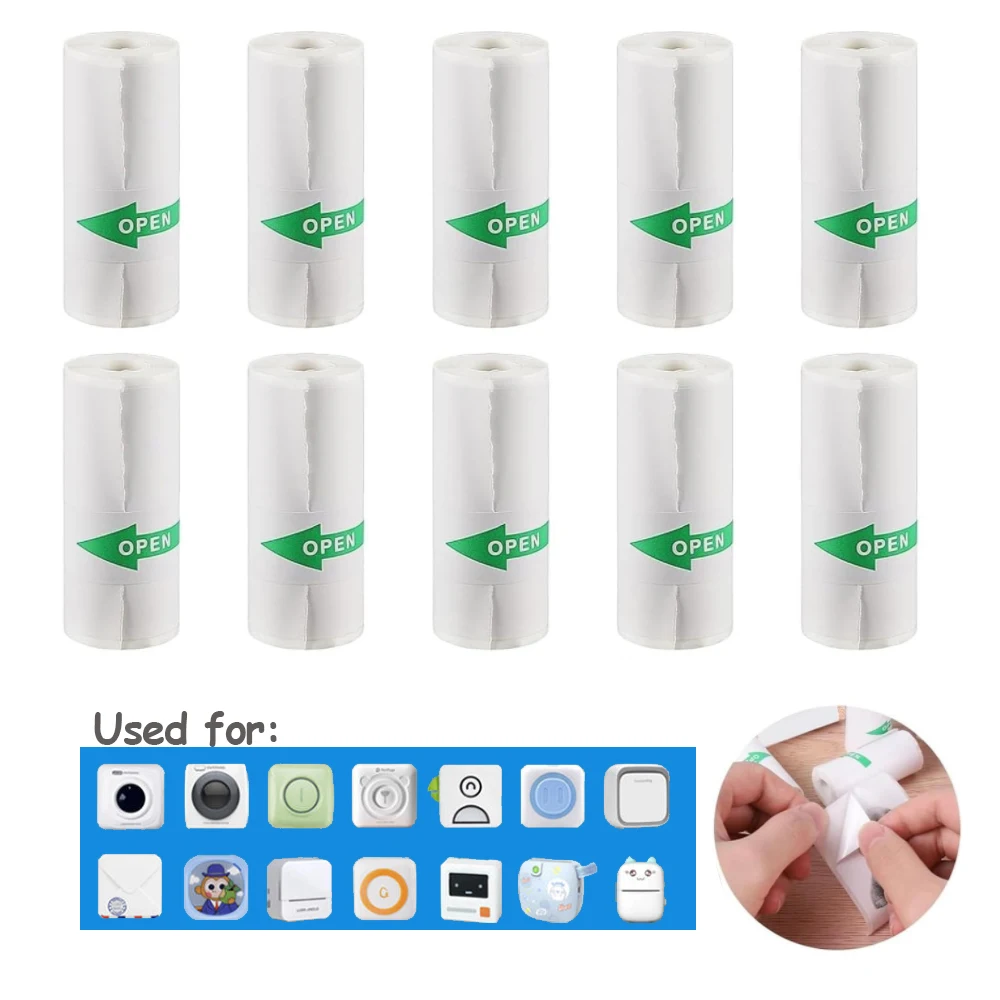 Рулон Термобумаги Непрерывного Действия 57 Мм 3-10 Диапазонов Самоклеящаяся Бумага