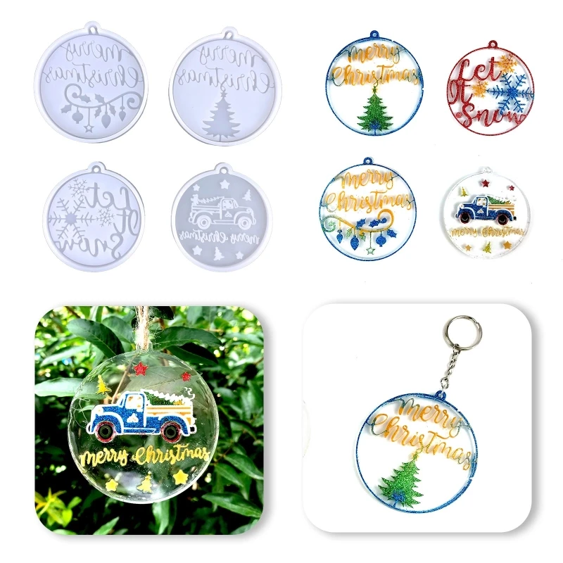 

Snowflake Silicone Mould,Silicone Pendant Mold Resin Casting Mold for Holiday Craft Supplies Silicone Keychain Molds