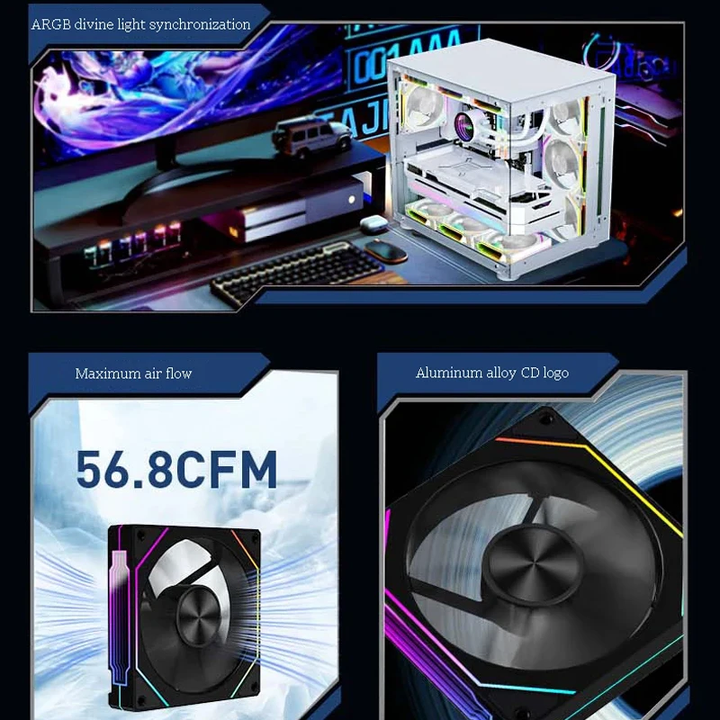 ШИМ-вентилятор охлаждения Prism 4RS для компьютера 12 см 4 контакта В