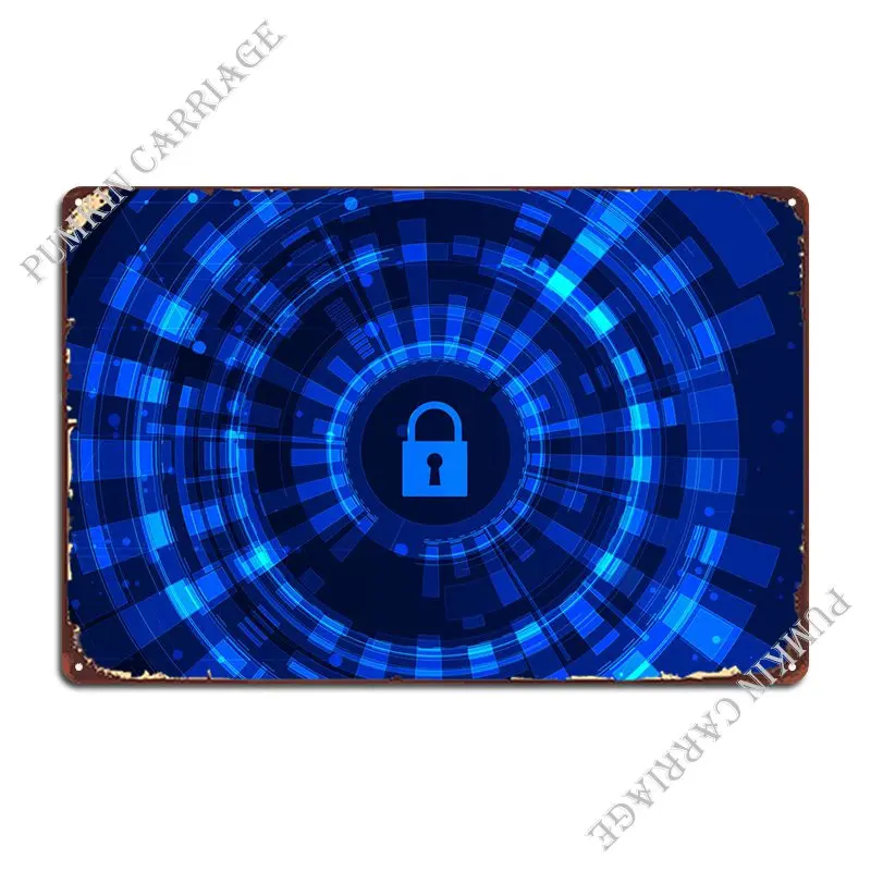 Syber Технология безопасности металлический знак клуб индивидуальный гостиная