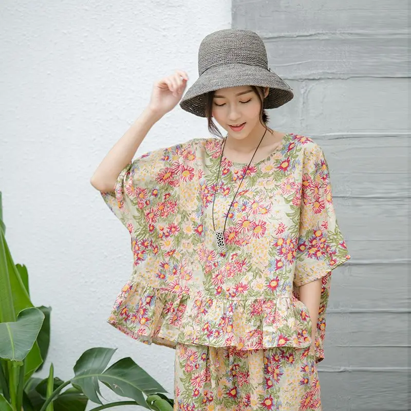 Женские костюмы большого размера модные тонкие свободные комплекты футболка с