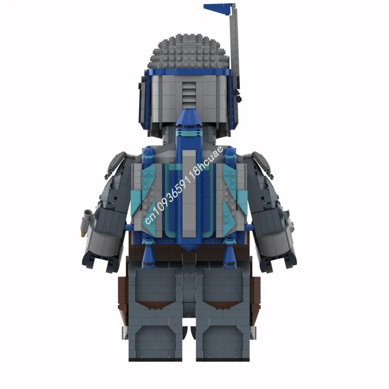 Moc Star Battle Jango Fett Мегафигурка Модель шлема Строительные блоки Кирпичи Diy Творческая