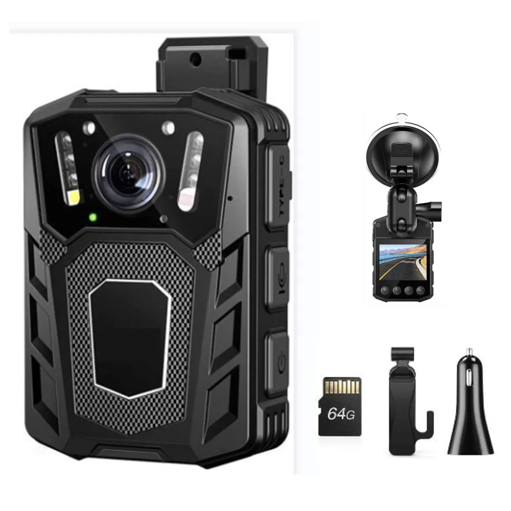 Мини-камера 1080P с инфракрасным ночным видением полицейская камера циклической