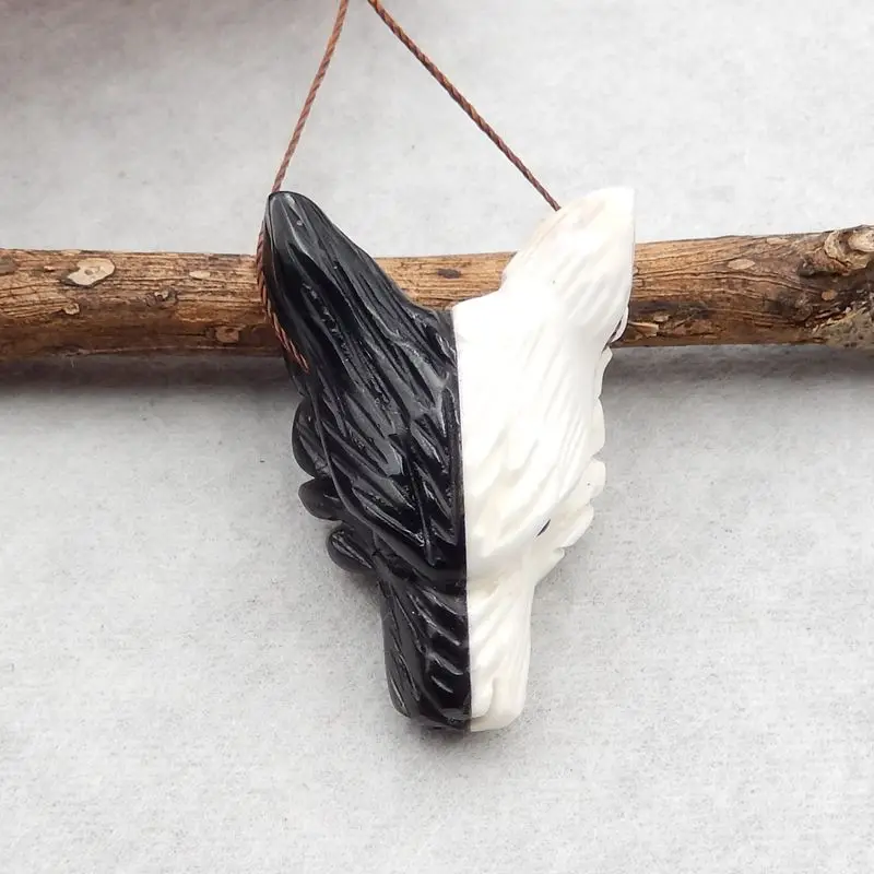 Аксессуары для ожерелий ручной работы, бусины с подвеской в виде головы волка, 36x25x12 мм, 10 г