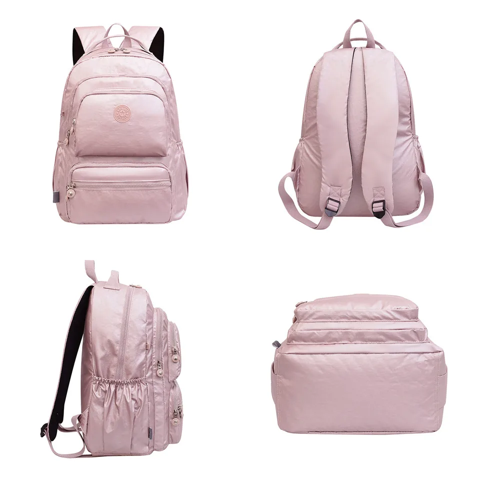 Women Backpacks Teenage Female Waterproof Nylon Backpack Shoulder Bag Female Daily Everyday School Rucksacks