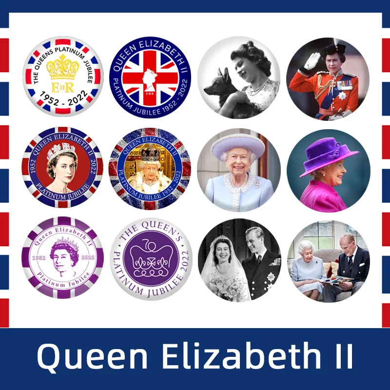 

Queen Elizabeth II Memorial Brooch Badge Commemorative Badges Pin Mourning Supplies For Remembering The Queen