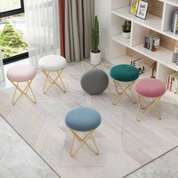 ergonomic metal chair bedroom dressing table fashion living room lounge chair upholstered style stool cadeira furniture oa50dc