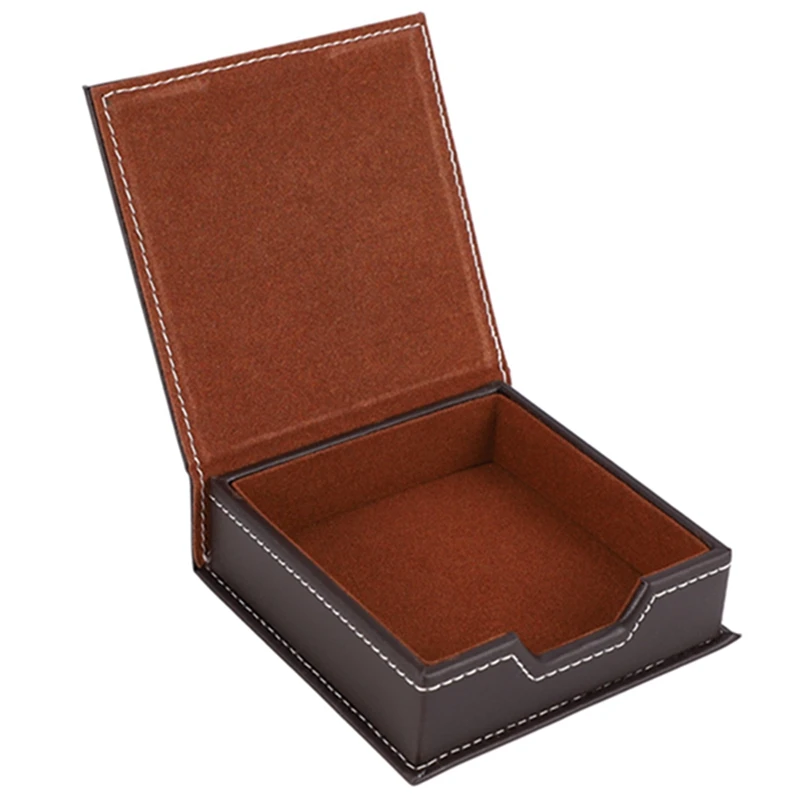 

Кожаная Коробка для записей, офисные и школьные принадлежности, настольный органайзер, держатель для карт, держатель для заметок, коробка д...