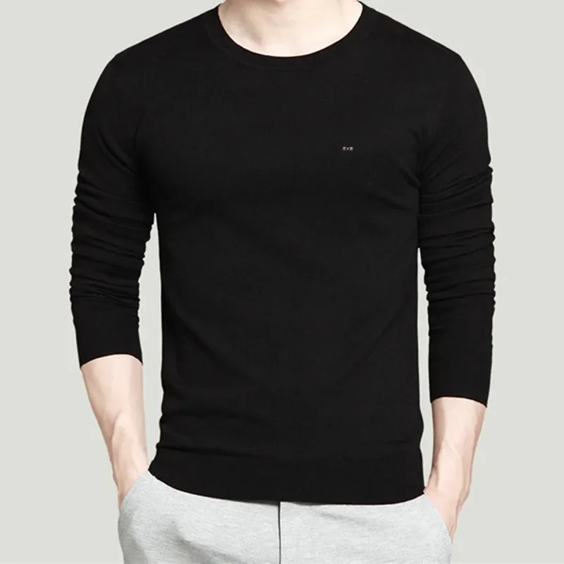 

New Autumn Men's Pulls Sweater Men O-Neck Solid Color Casual Streetwear Brand Chandail Knitted Pullovers 225
