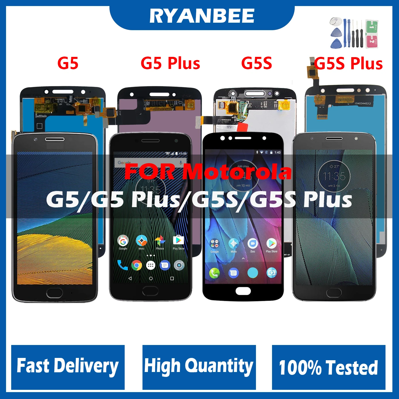 ЖК-дисплей с сенсорным экраном и дигитайзером в сборе для Motorola MOTO G5 G5 Plus G5S G5S Plus XT1670 XT1685 XT1803 XT1792