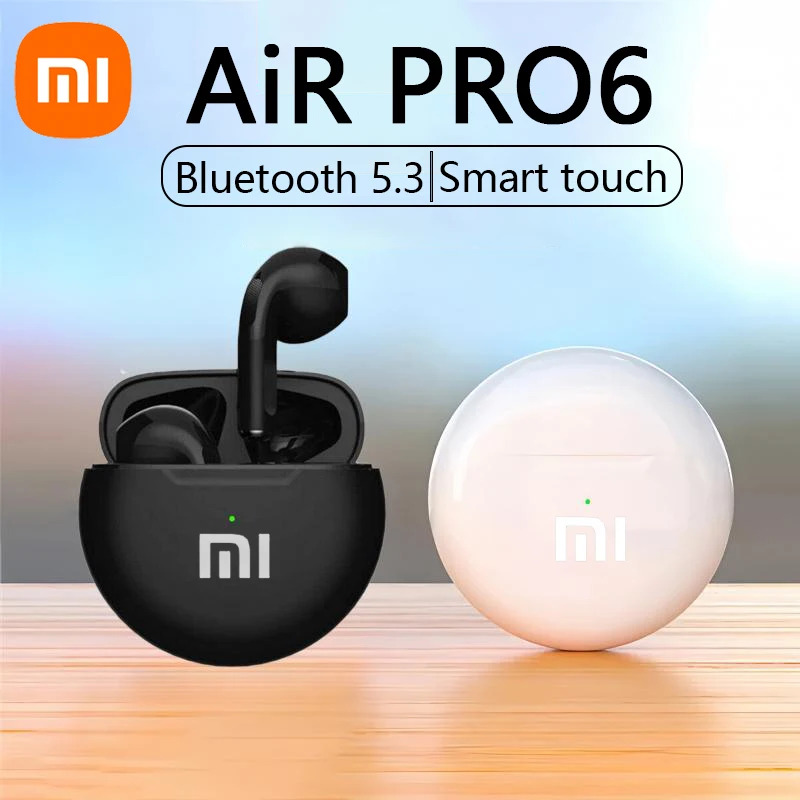 Оригинальные наушники Xiaomi Air Pro 6 TWS 9D HIFI Bluetooth-гарнитура музыкальные для IPhone Android